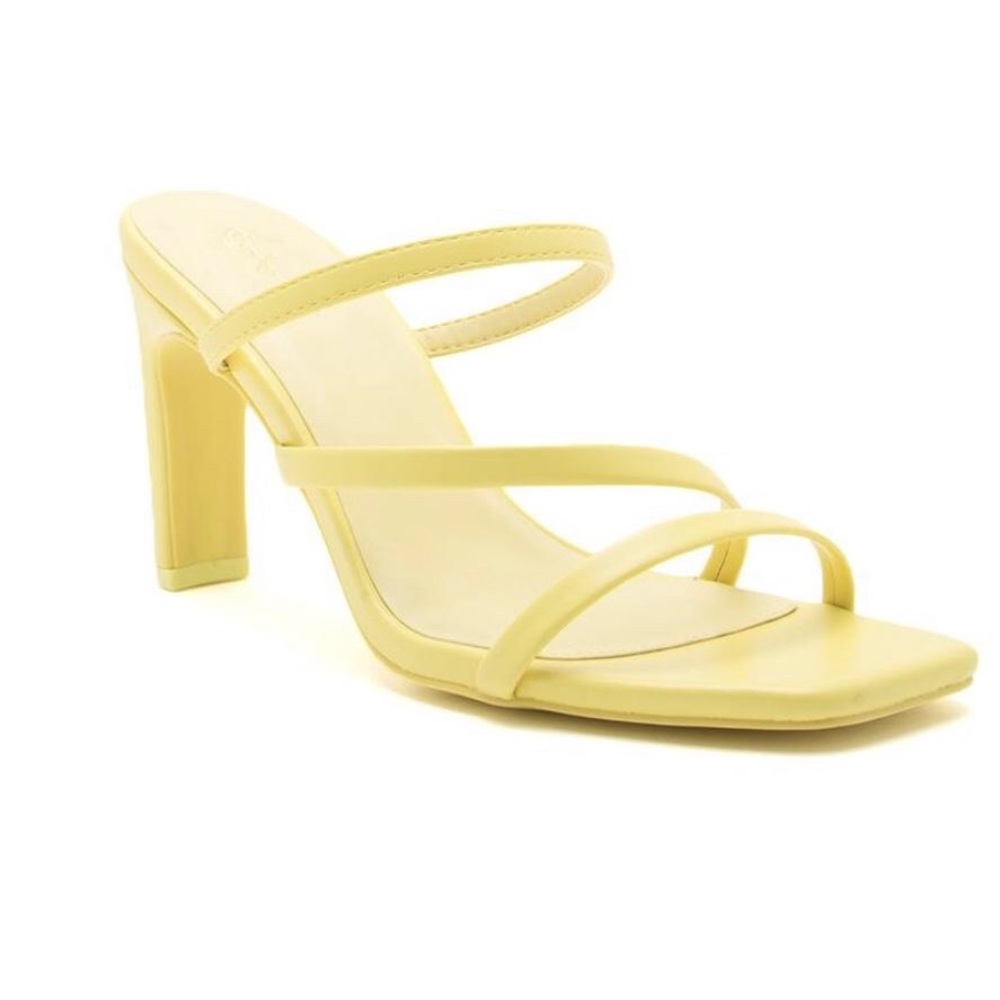 Yellow Cinderella Sandal Heels